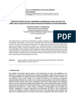 Executive Stock Option, Corporate Governance and Value of The Firm: Facts and Fiction of Malaysian Non-Financial Listed Companies