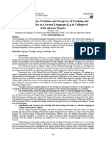 The Globalization, Problems and Prospects of Teaching and Learning Yoruba As A Second Language