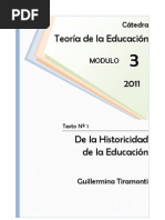 1242031731.01 - Tiramonti - de La Historicidad de La Educación PDF