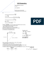 2d Kinematics Projectile Motionnotes