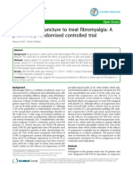 Effects of Acupuncture To Treat Fibromyalgia: A Preliminary Randomised Controlled Trial