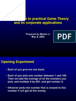 Game Theory Application