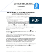 Problemario de Resistencia Mecanica y Quimica de Los Materiales