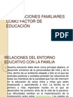 Las Relaciones Familiares Como Factor de Educación