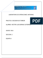 Practica de Secado - Secador de Tamborfin