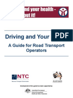 Driving and Your Health: A Guide For Road Transport Operators