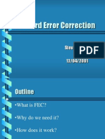 Forward Error Correction: Steven Marx CSC457 12/04/2001