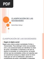 Clasificación de Las Sociedades