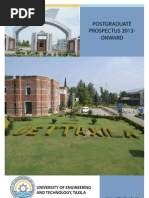 UET Taxila Post Graduate Prospectus - PG - 2013 - Final