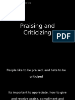 Praising and Criticizing: " Man Agi NG Se LF "