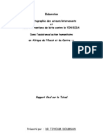 "Cartographie Des Acteurs/intervenants Et Des Interventions de Lutte Contre Le VIH/SIDA Dans L'assistance/action Humanitaire en Afrique de L'ouest Et Du Centre", Rapport Final Sur Le Tchad (2005)