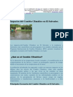 Impactos Del Cambio Climático en El Salvador