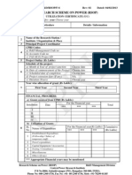 Research Scheme On Power (Rsop) : A) R&D Management Code No B) Accounts Code No C) FAS (H.O) Project ID