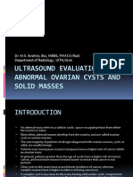 Ultrasound Evaluation of Abnormal Ovarian Cysts and Solid Masses