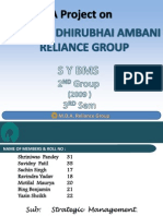 A Project On: M.D.A. Reliance Group