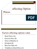 Factors Affecting Option Prices