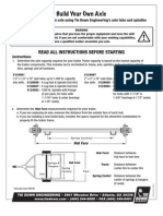 Build Your Own Axle: Read All Instructions Before Starting