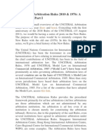 UNCITRAL Arbitration Rules 2010 & 1976: A Comparison-Part I