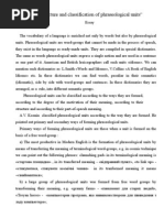 Structure and Classification of Phraseological Units