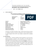 Memoria Descriptiva Del Informe Mensual Octubre