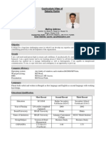 Curriculum Vitae Format