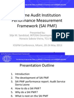 Supreme Audit Institution Performance Measurement Framework (SAI PMF)