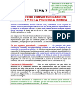 Tema 07 El Derecho Consuetudinario en La Peninsula Iberica.