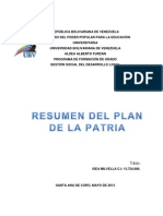 Resumen Del Plan de La Patria