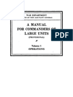 Manual For Commanders of Large Units Provisional (USA 1930)