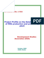 Investment Office ANRS: Project Profile On The Establishment of Milk Production and Processing Plant