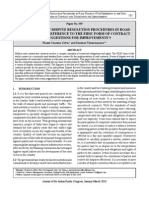 An Overview of Dispute Resolution Procedures in Road Projects With Reference To The Fidic Form of Contract and Suggestions