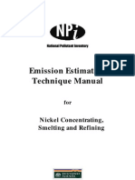 Emission Estimation Technique Manual For Nickel Concentrating, Smelting and Refining