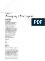 Arranging A Marriage in India