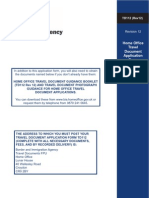 UK Home Office: Td112rev12 Form