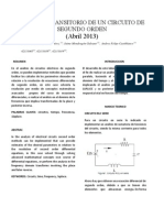 Análisis Transitorio de Un Circuito de Segundo Orden