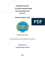 Proyecto de Investigacion PSICOMOTRICIDAD Y Desarrollo Cognitivo1