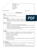 Plano de Aula - Positivismo e o Conhecimento Histórico