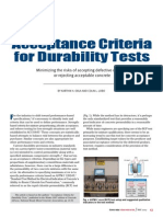 Acceptance Criteria For Durability Test