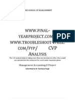 Management Accounting CVP Analysis