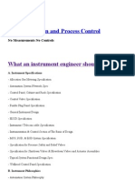 What An Instrument Engineer Should Know - Instrumentation and Process Control PDF