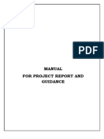 Manual For Project Report and Guidance