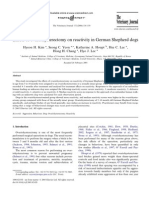 Effects of Ovariohysterectomy On Reactivity in German Shepherd Dogs