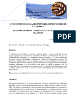 Microsoft Word - o Uso de Metodologias de Ensino Pelos Professores de Matematica