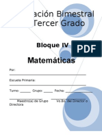 3er Grado - Bloque 4 - Matemáticas