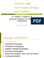 SWENG 582 Real-Time Systems Design and Analysis: Dr. Phillip A. Laplante, PE Associate Professor of Software Engineering