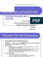 CHE 536 Engineering Optimization: Course Policies and Outline