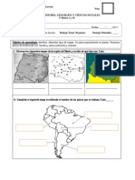 Prueba Historia Tipos de Mapas. América Del Sur. Países Que Limitan Con Chile. Los Continentes. 2los Planos