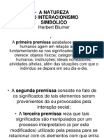 Esquema de Aula - A Natureza Do Interacionismo Simbólico - H Blumer