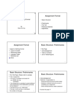 Assignment Writing Format