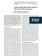 Evolution of Contour Using Deformable Model in RGB, HSV and LAB Color Spaces